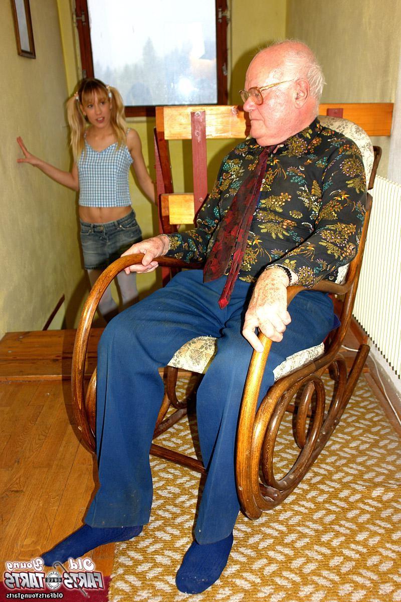 12P Slim blonde teenager riding a grandpa his overdue wiener