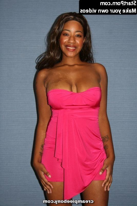 25P Black porn star Kendra Lee lets a strange white man cum in her