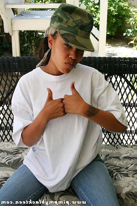 16P Petite light skinned black teen teases in front of the camera