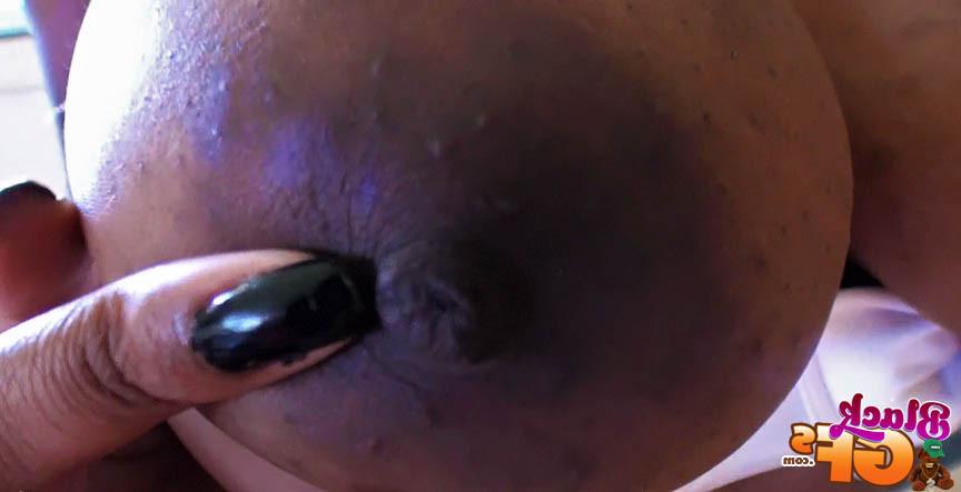 15P Big titted amateur ebony GF sucks and fucks for facial cumshot