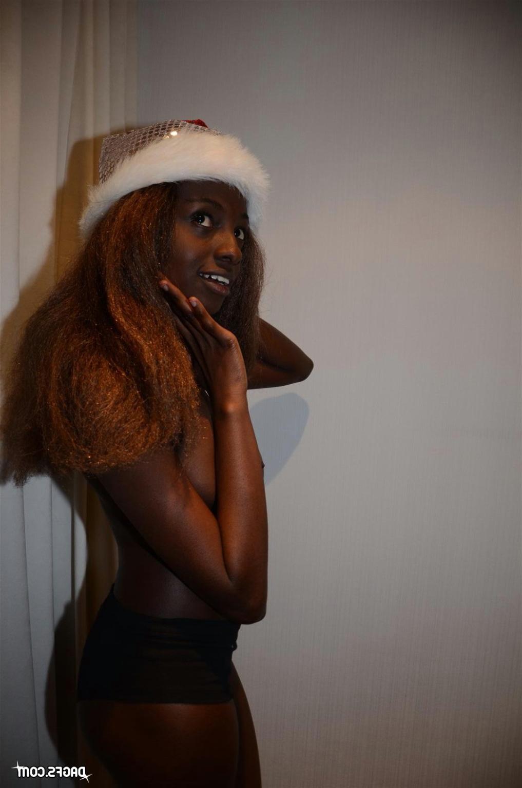 12P Naughty Black Babe Getting Kinky With Candy Cane