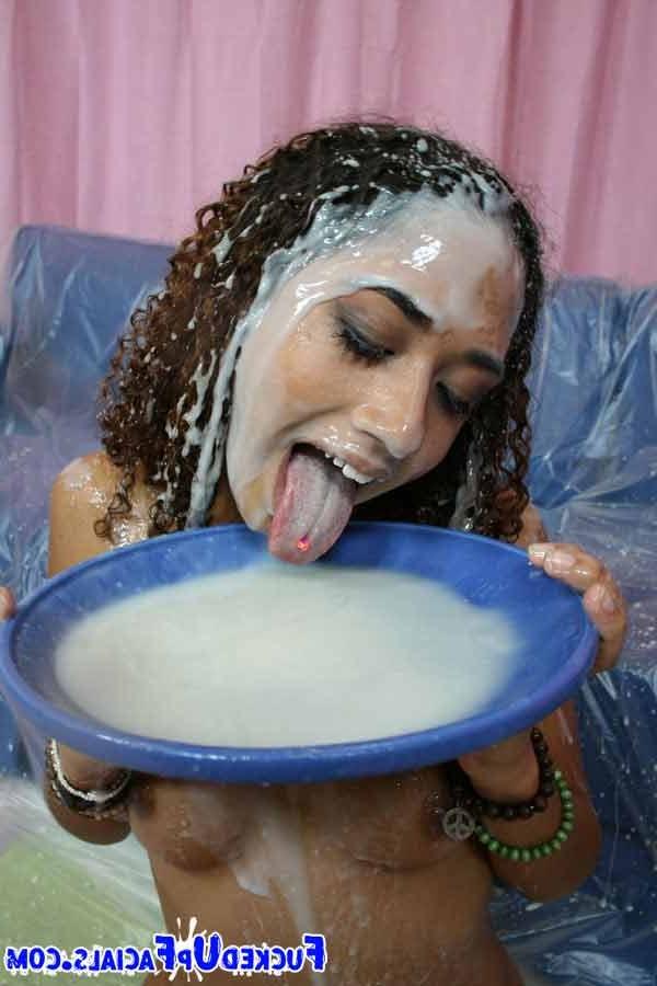 16P Little ebony fucked and abused hard in nasty bukkake
