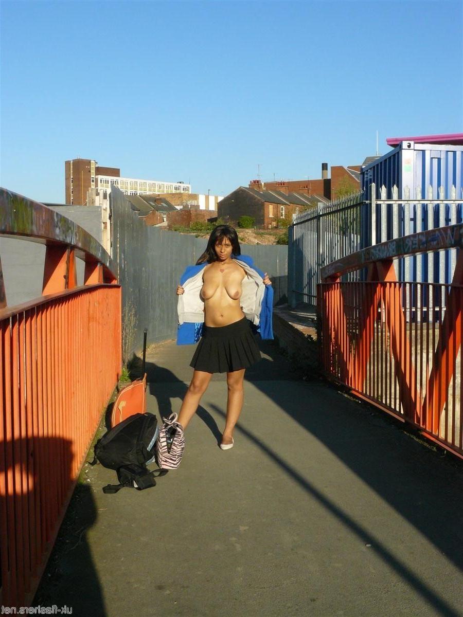 16P Teen ebony body flashers exhibitionist tour of nude in public rudeness round Bir