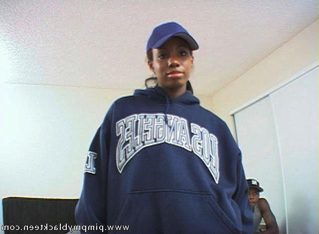 17P Ghetto teen sista busts out white lingerie for a hard black cock fucking