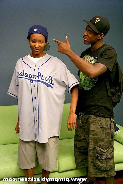 16P Jersey wearing black teen gets pimped with mass of cum on her face