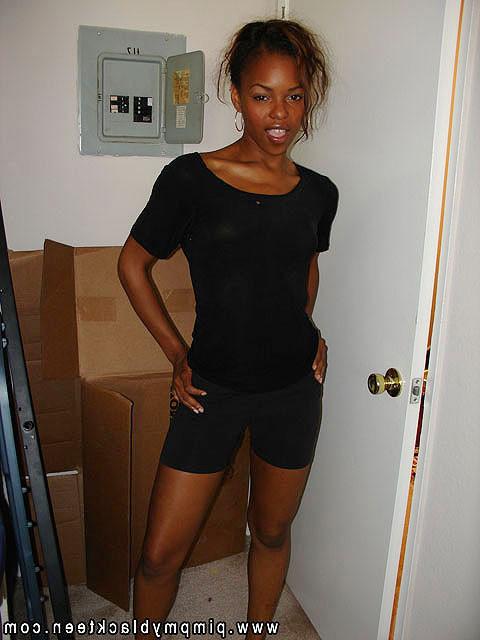 17P Sexy ebony teen has her round ghetto ass pimped out and fucked hard
