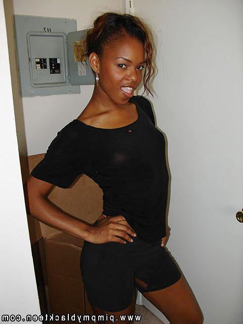 17P Sexy ebony teen has her round ghetto ass pimped out and fucked hard