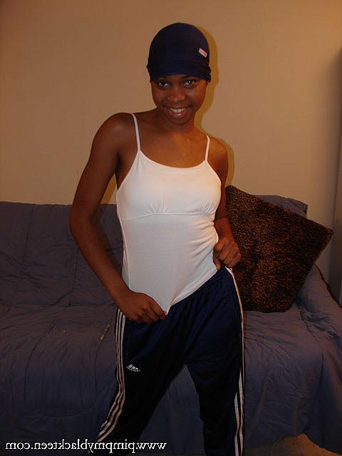 17P Teen ghetto sista gets some silky lingerie and a hard black cock to fuck