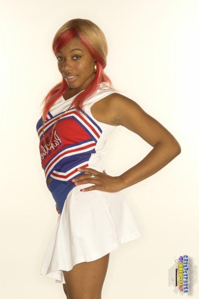 16P Black ebony cheerleader posing and fucked