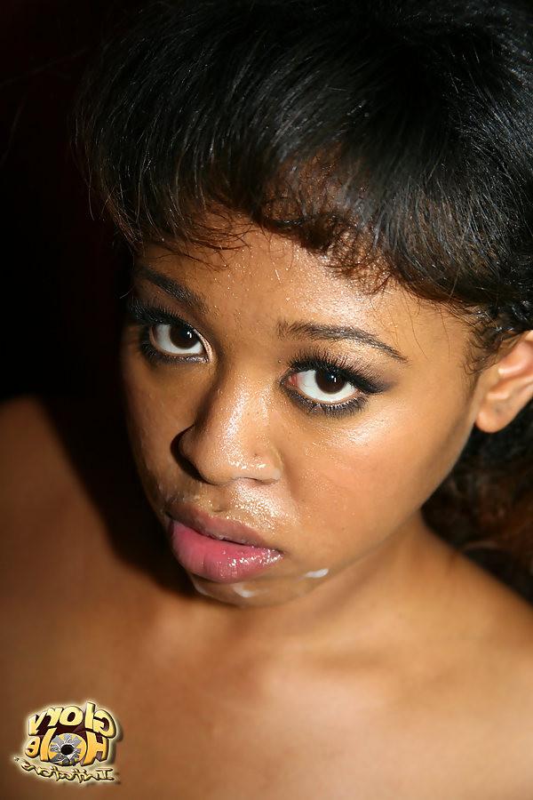 18P big boobed ebony sucking and fucking a white glory hole cock