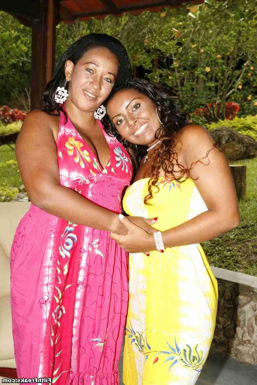 15P Black big booty mom and daughter share a cock