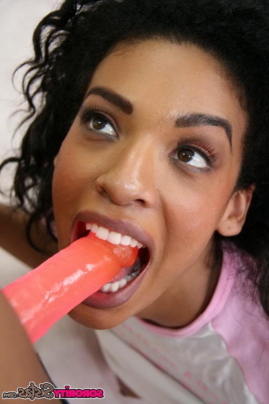 16P Two young amateur ebony black girls lesbian action with toys