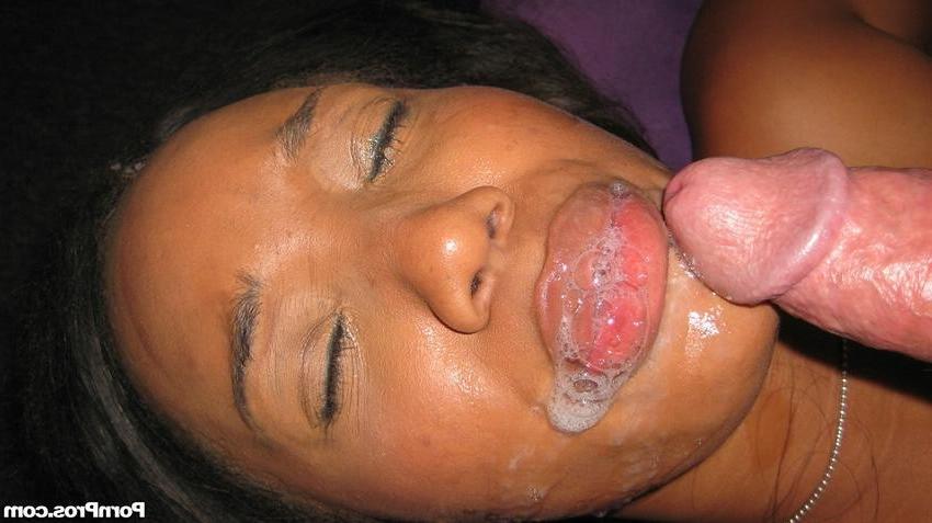 16P rounded assed black girl blasted with cum on her face
