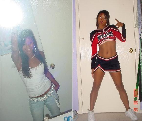 16P Black teen cheerleader