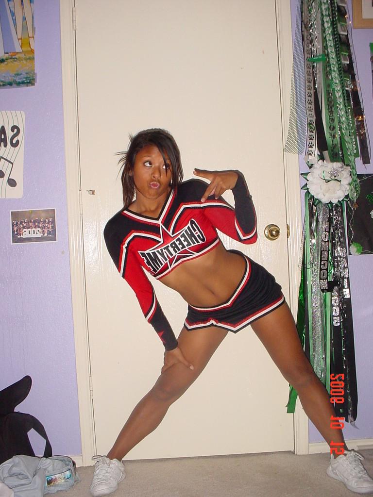 16P Black teen cheerleader