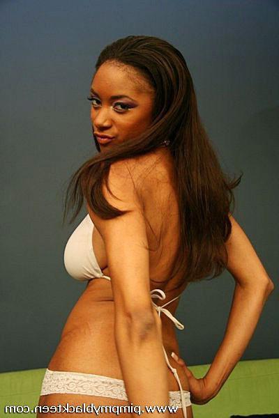 16P ebony teen goes for a black cock ride on the couch
