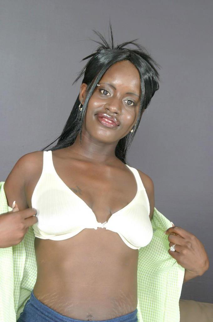 20P Horny ebony babe loves teasing while rubbing her twat