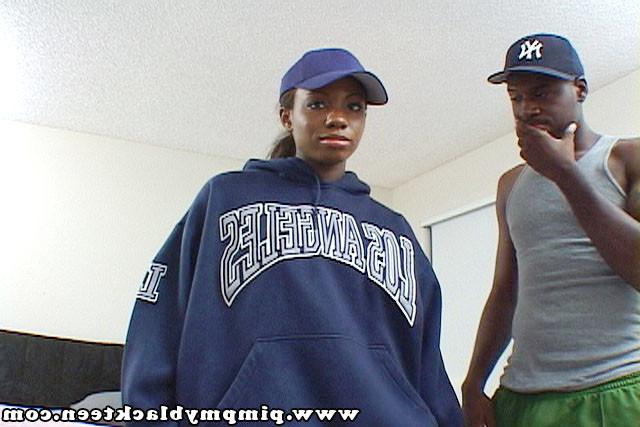 17P horny teen ebony fucked by a huge black cock