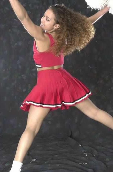 16P Black cheerleader with a sexy body