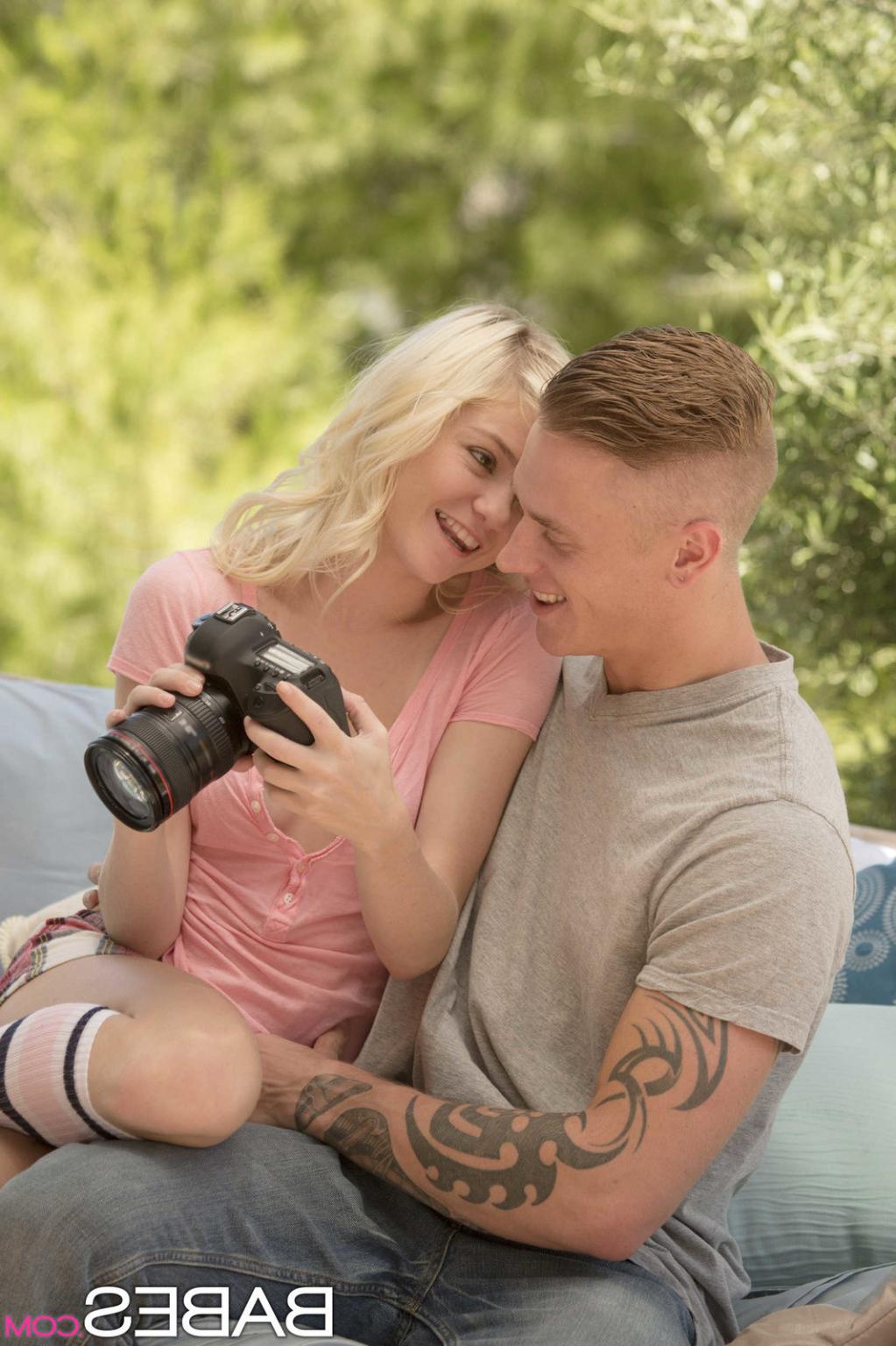 15P Cute tiny blonde babe Chloe riding dick outdoors