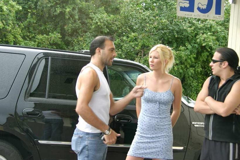 16P Hot small titted blonde milf in threesome action