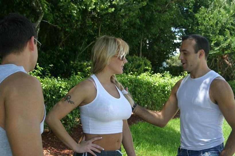16P Hot big breasted blonde milf in threesome action