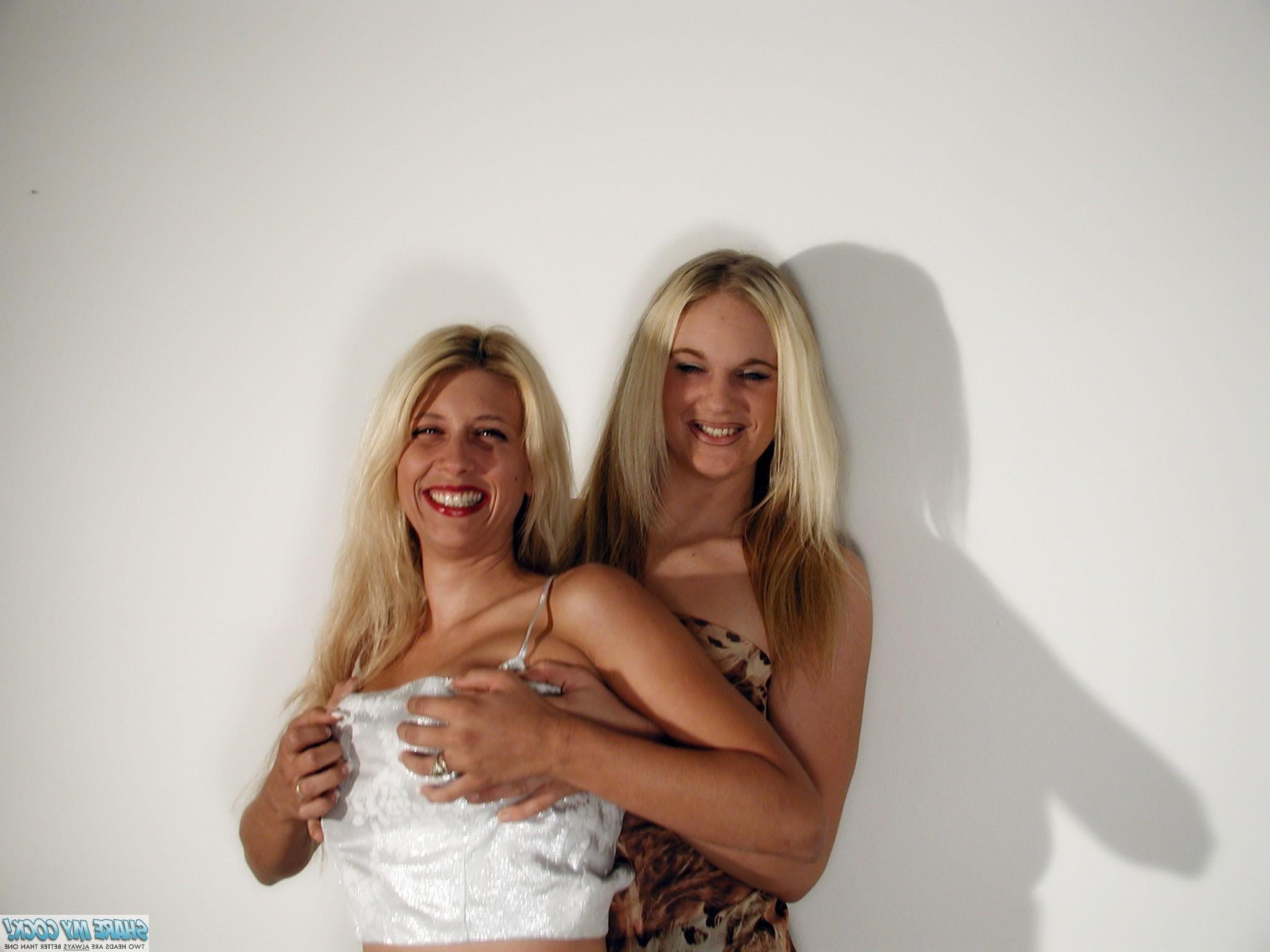 18P Two blondes give blow job together and take facial