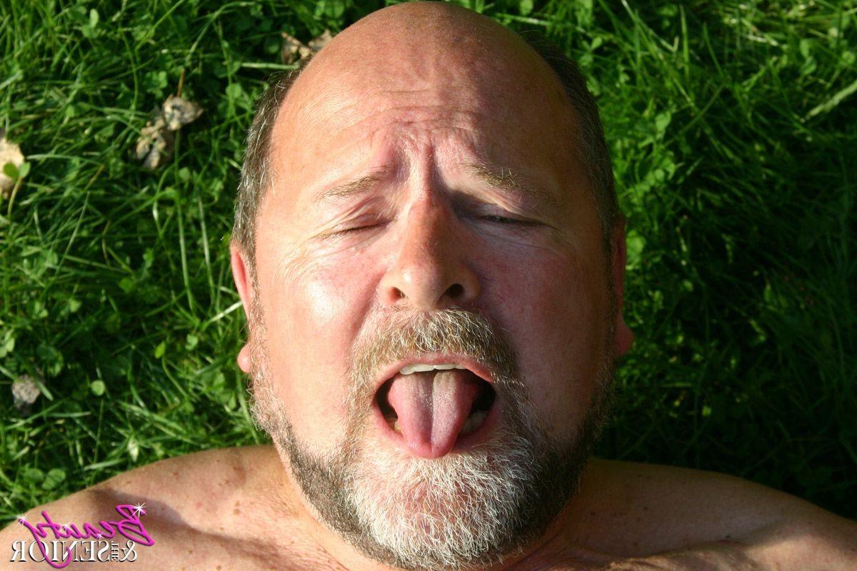 14P Horny beauty fucked outdoor by an horny grandpa