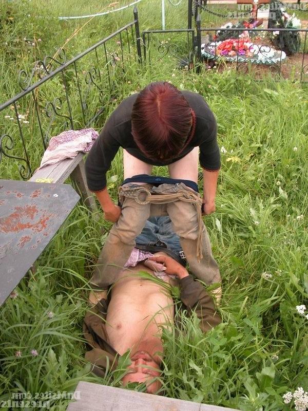 16P Brutal seduction at the cemetery field