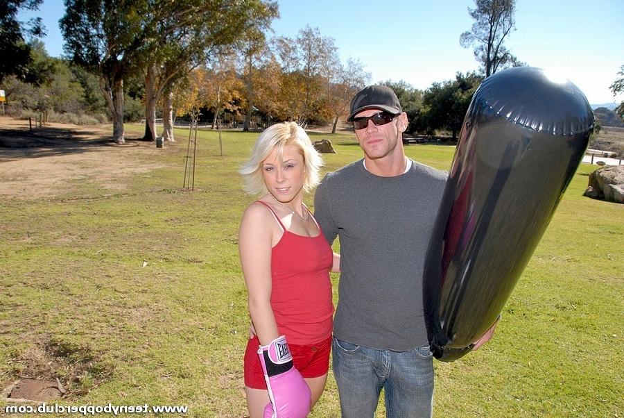 16P Young blonde is having a lot of fun riding this strange cock