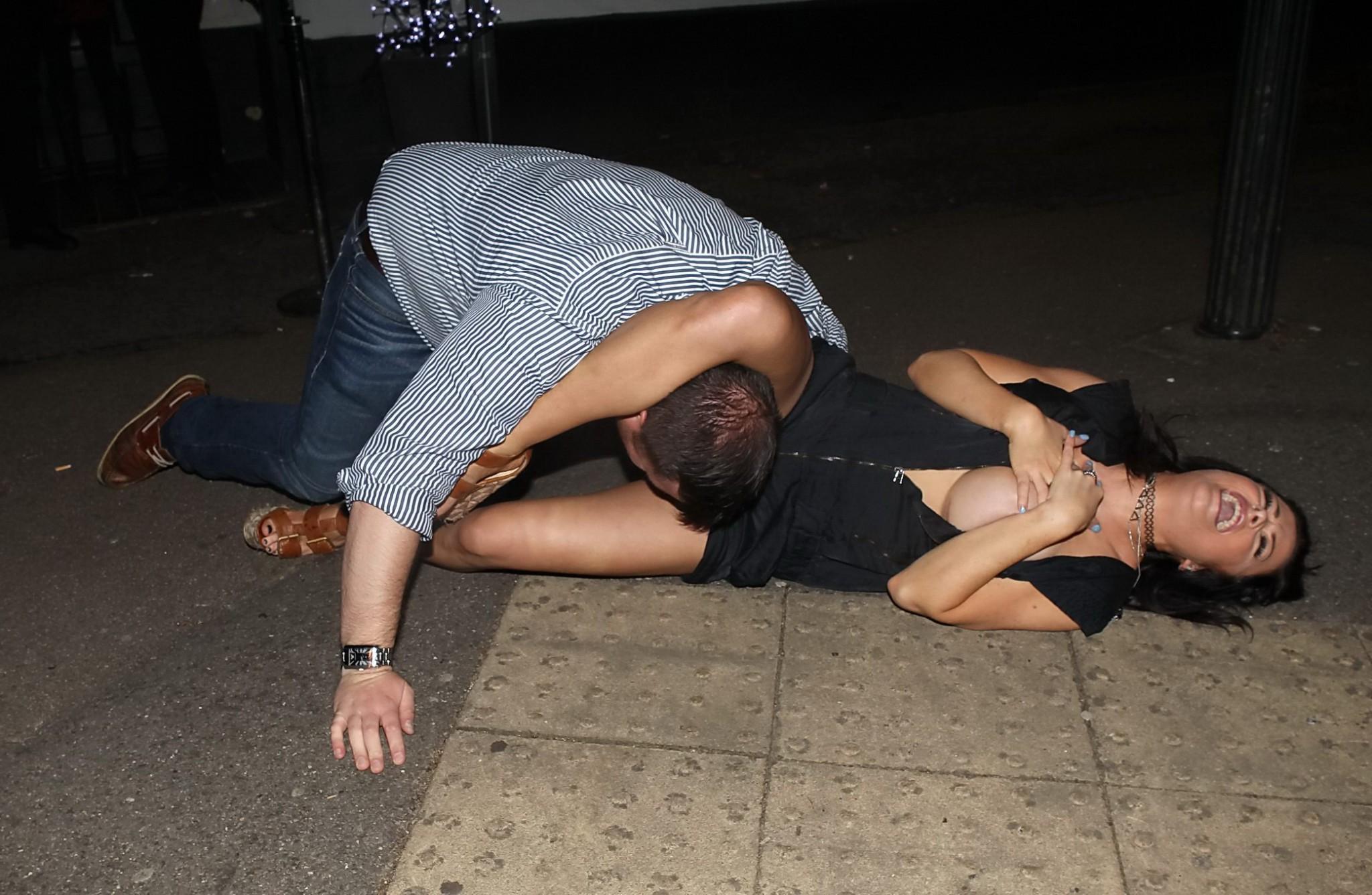 16P Jess Impiazzi drunken shows off her huge boobs and gets licking and groping in p