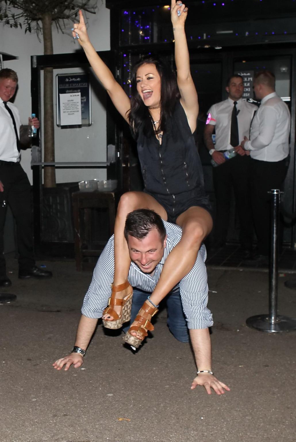 16P Jess Impiazzi drunken shows off her huge boobs and gets licking and groping in p