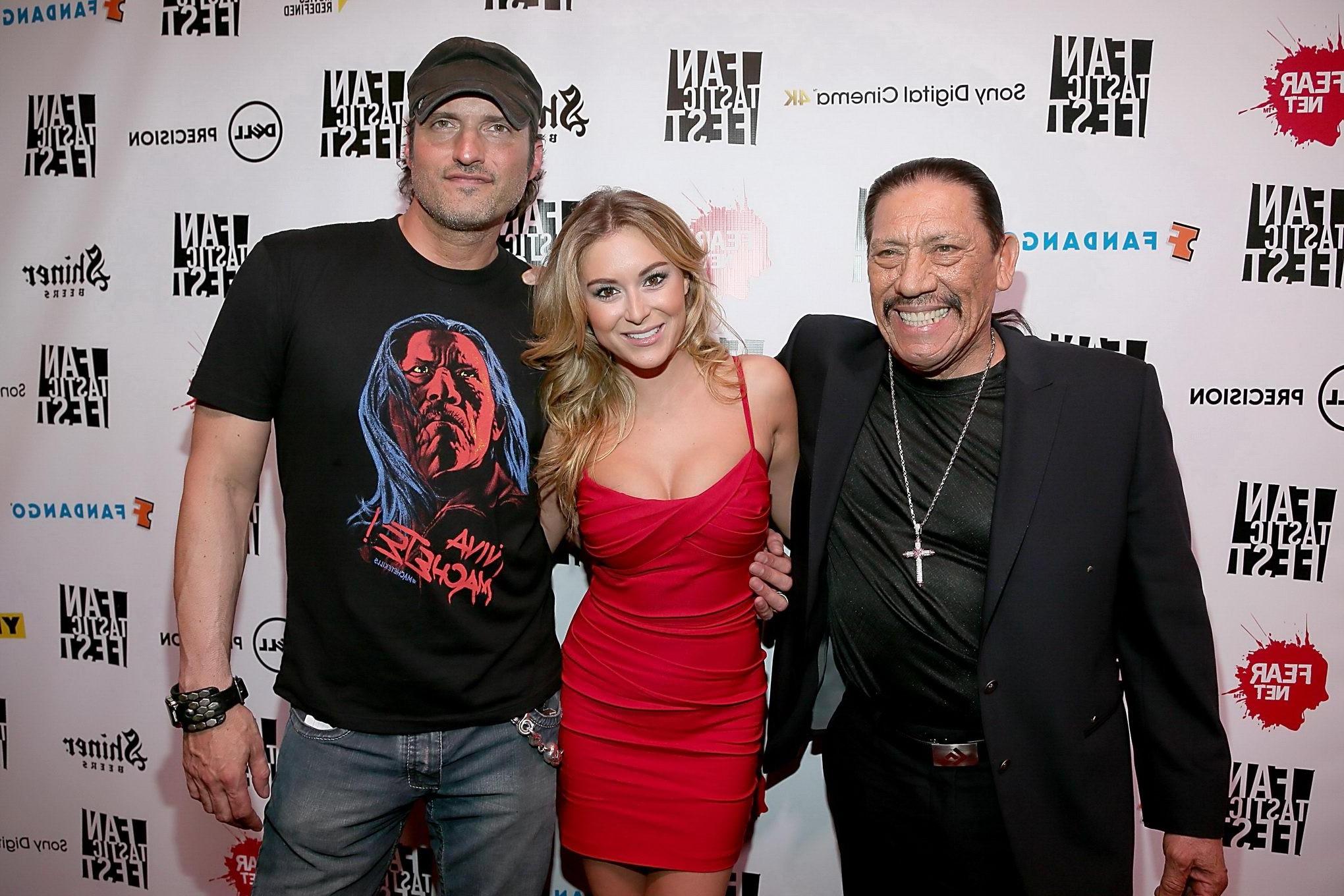 16P Busty Alexa Vega wearing a low cut red dress at the ' Machete Kills' premiere in