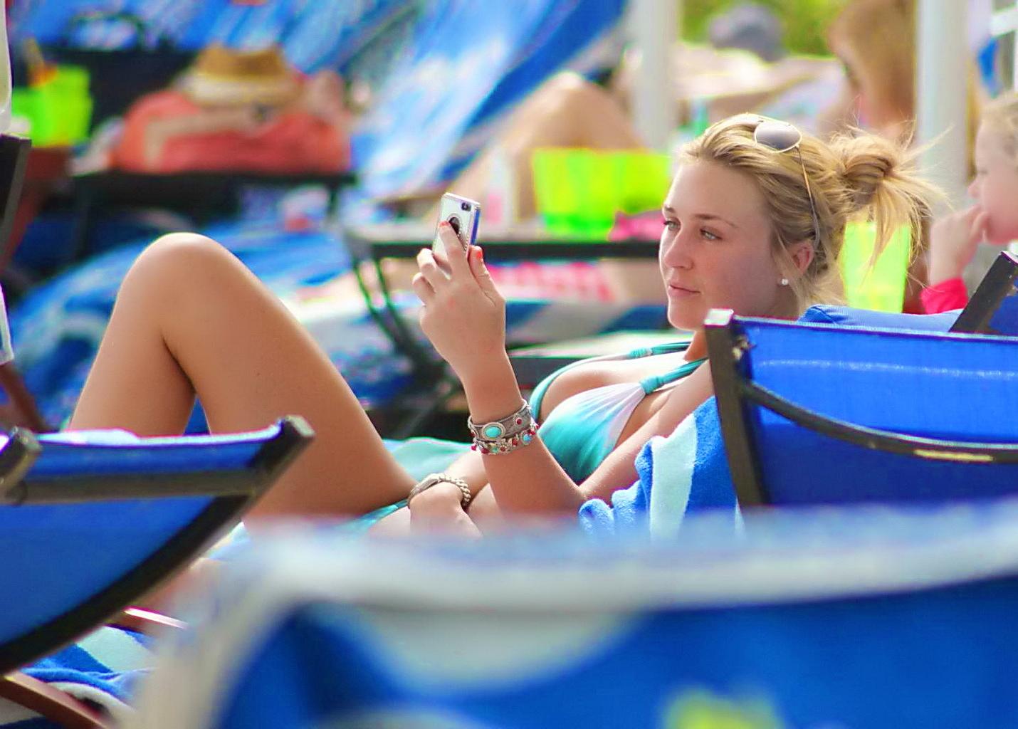 16P Alex Gerrard wearing two skimpy bikini sets on the vacation in Dubai