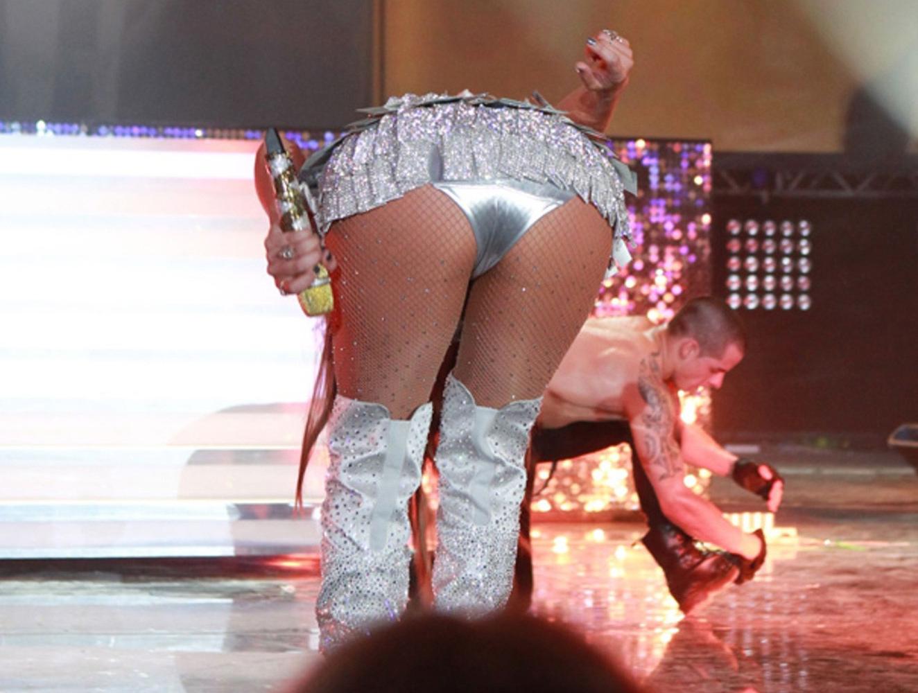 16P Jennifer Lopez insured butt in silver panties