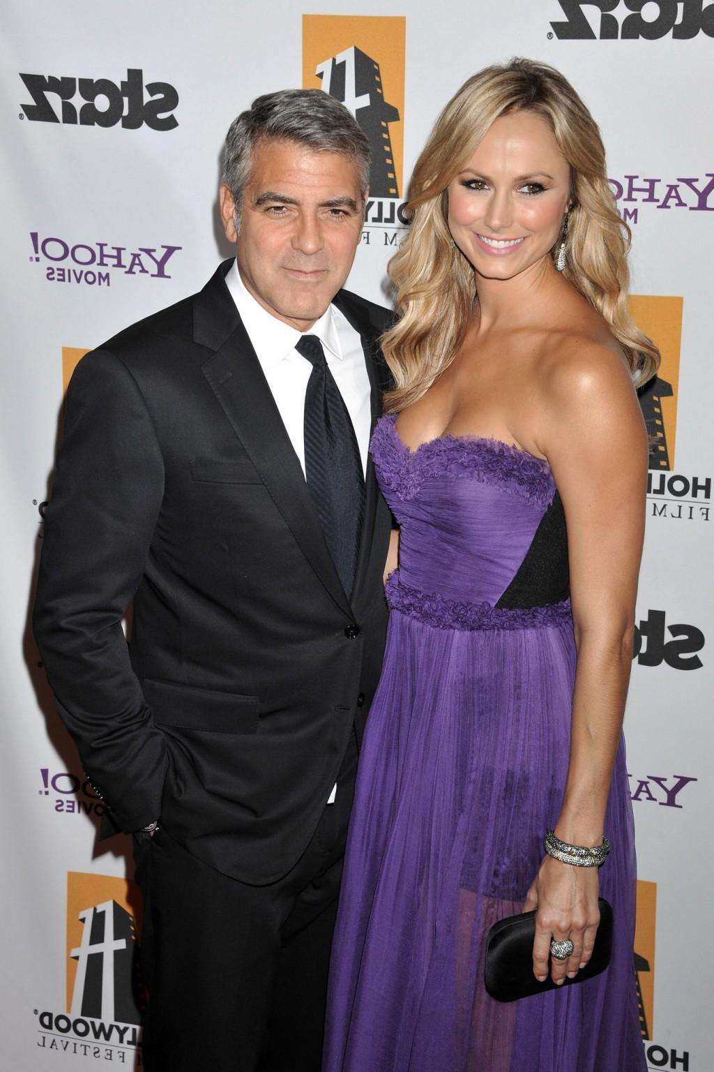 16P Stacy Keibler busty wearing sexy purple dress at 15th Annual Hollywood Film Awar