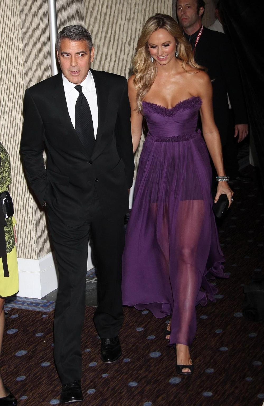 16P Stacy Keibler busty wearing sexy purple dress at 15th Annual Hollywood Film Awar
