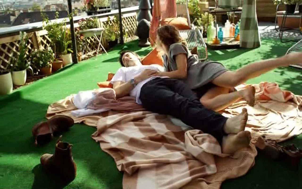 10P Lili Bordan exposing her nice big boobs in nude movie scenes and in bikini posin