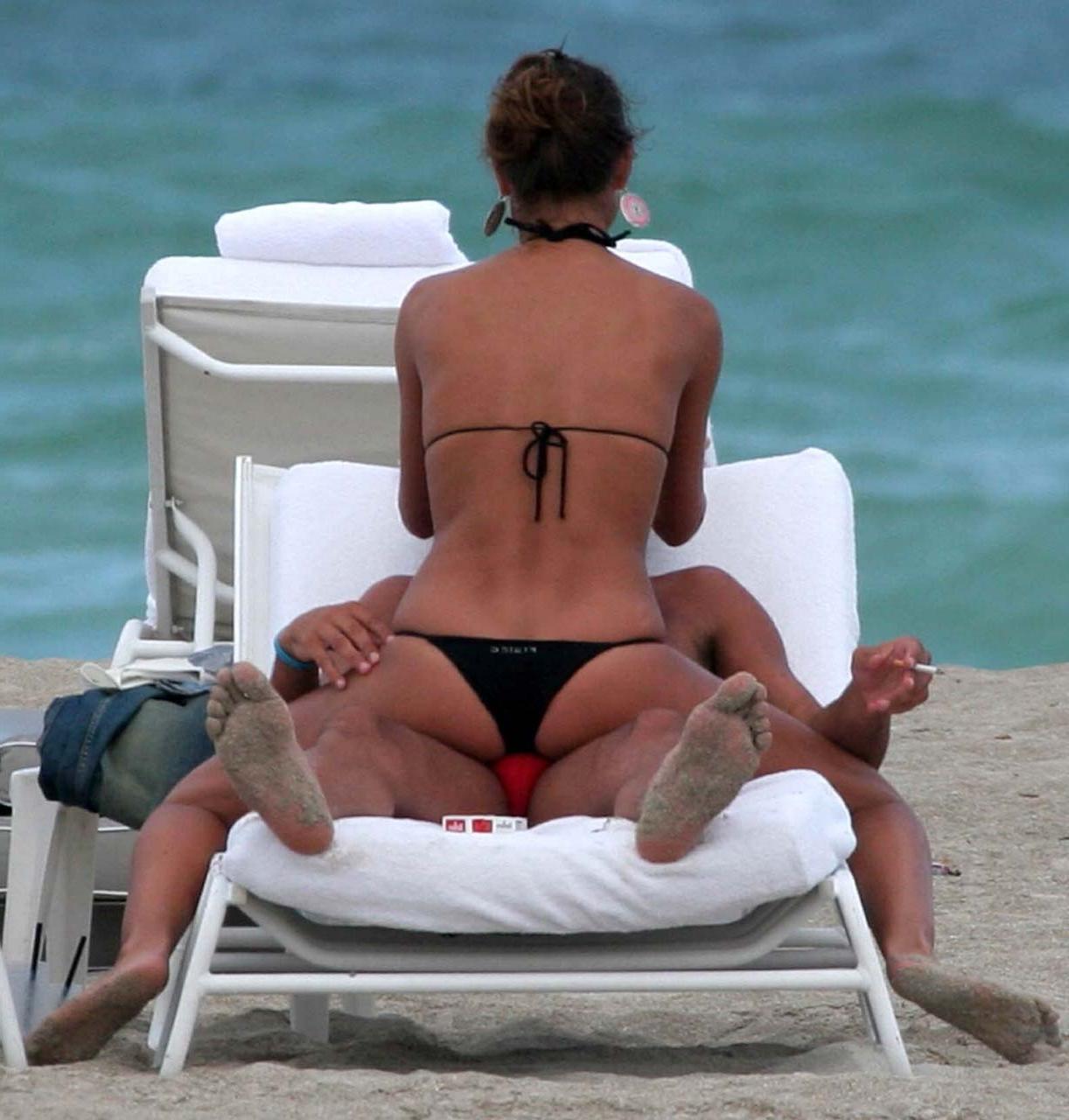 10P Alena Seredova riding some guy on beach and exposing her big boobs paparazzi sho