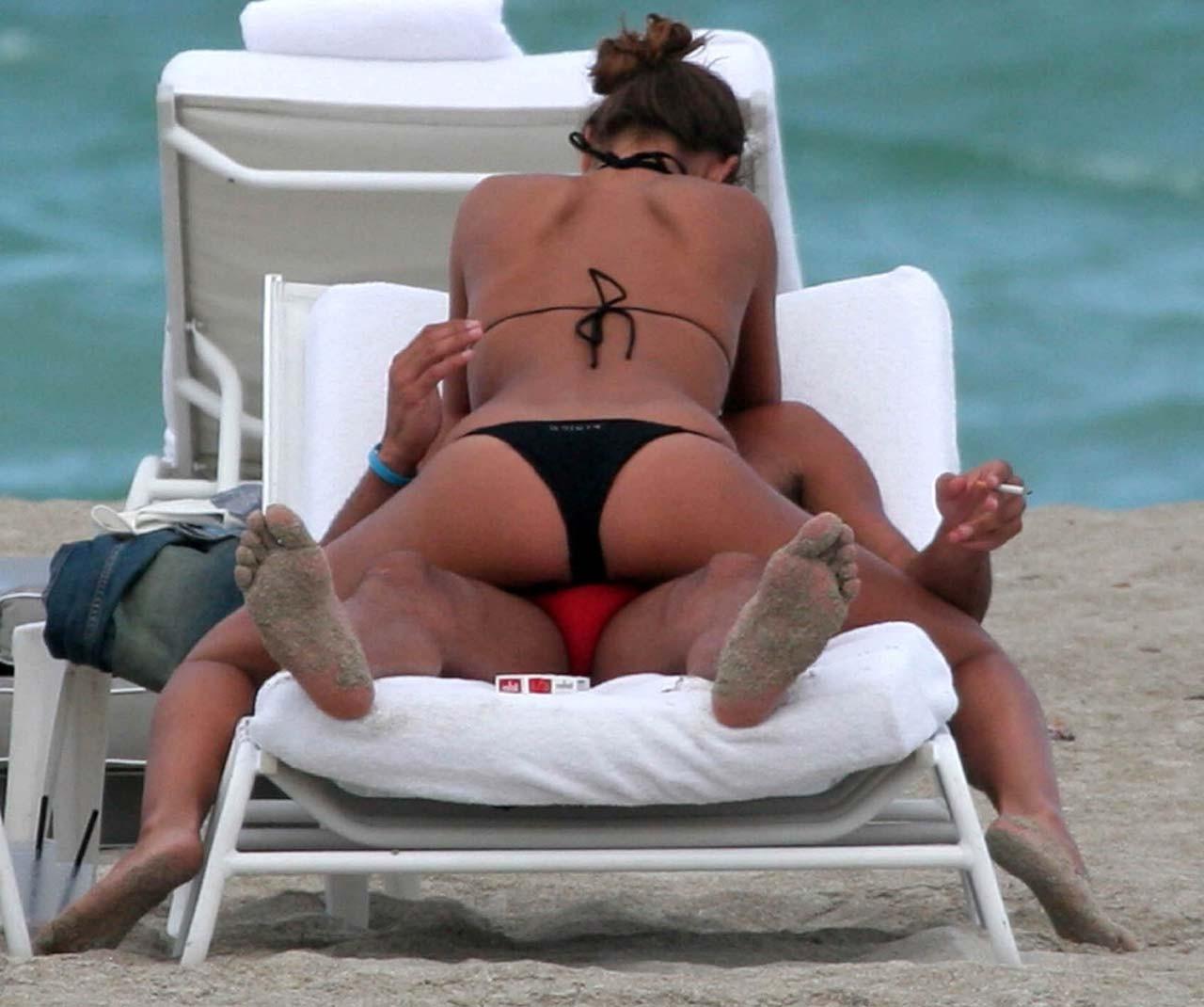 10P Alena Seredova riding some guy on beach and exposing her big boobs paparazzi sho