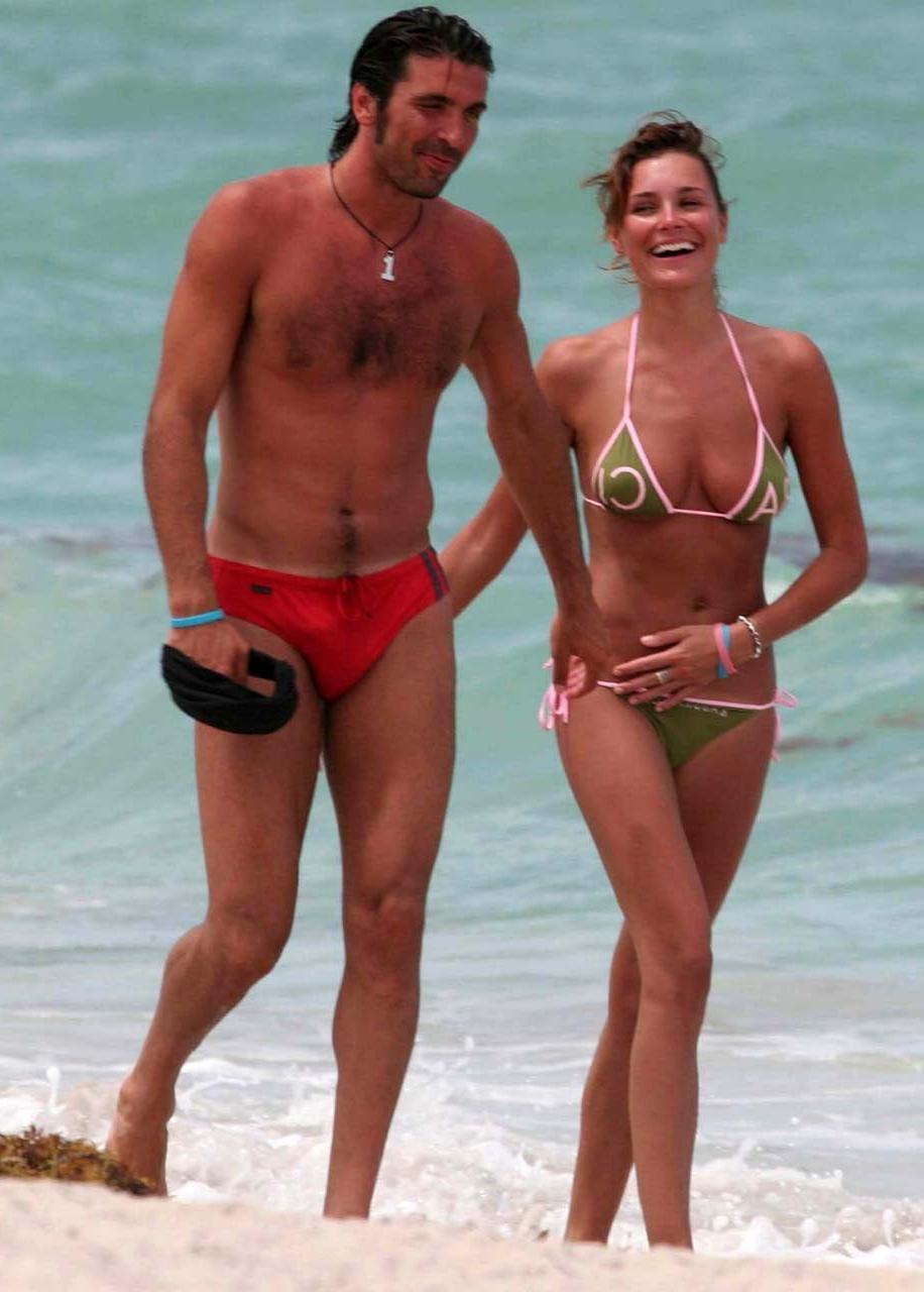 10P Alena Seredova riding some guy on beach and exposing her big boobs paparazzi sho