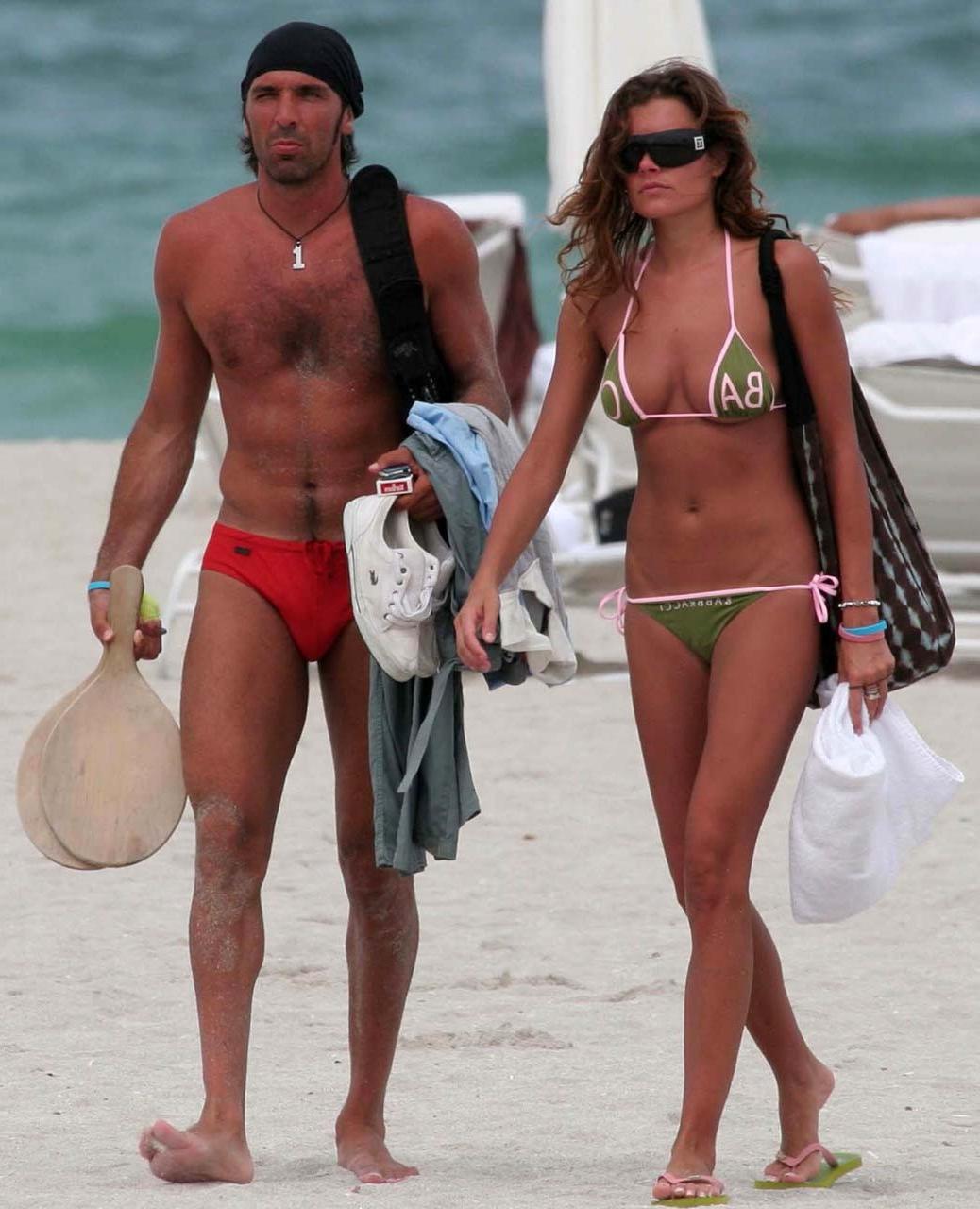 10P Alena Seredova riding some guy on beach and exposing her big boobs paparazzi sho