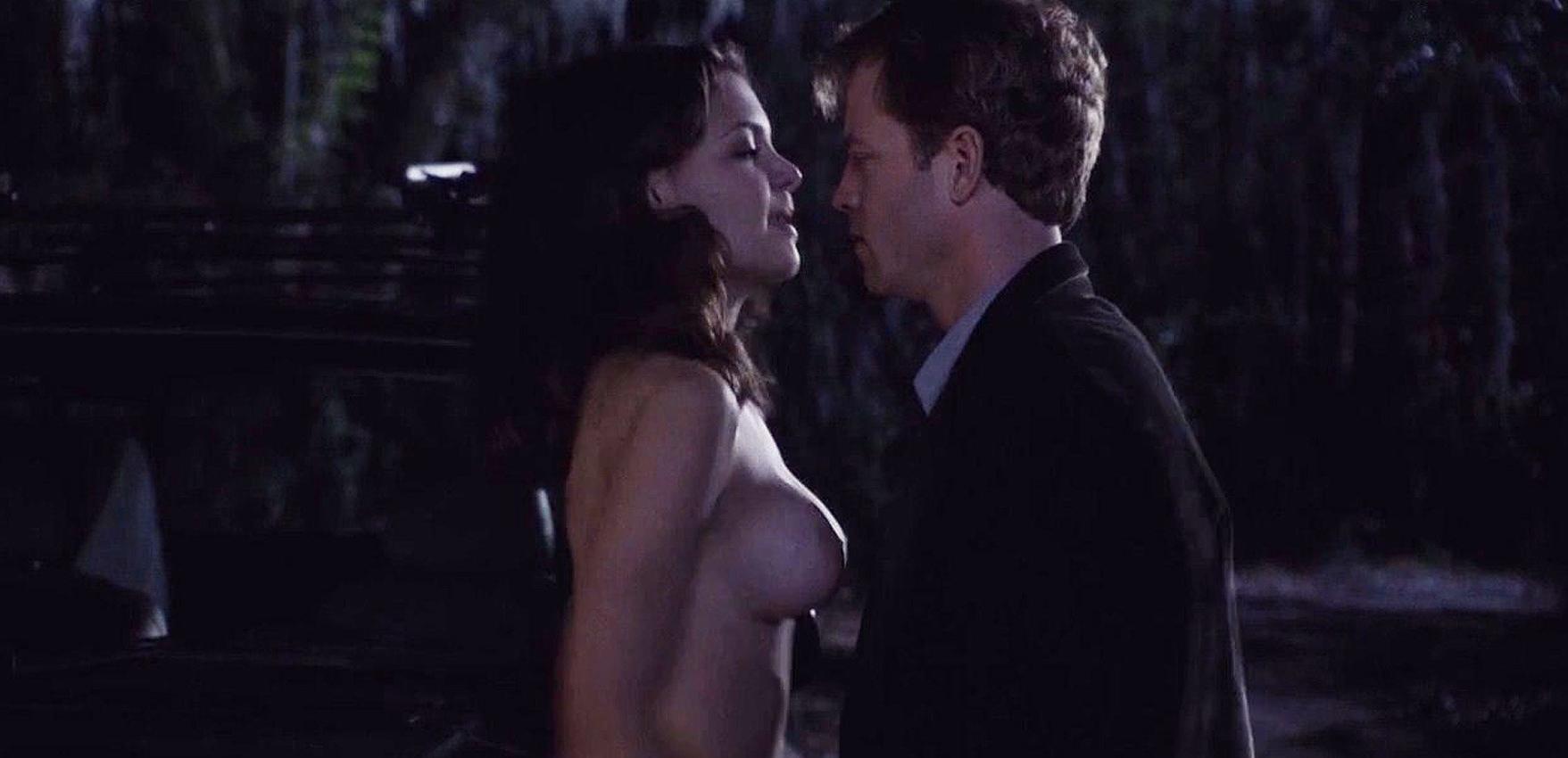 15P Katie Holmes flashing her lovely tits on film