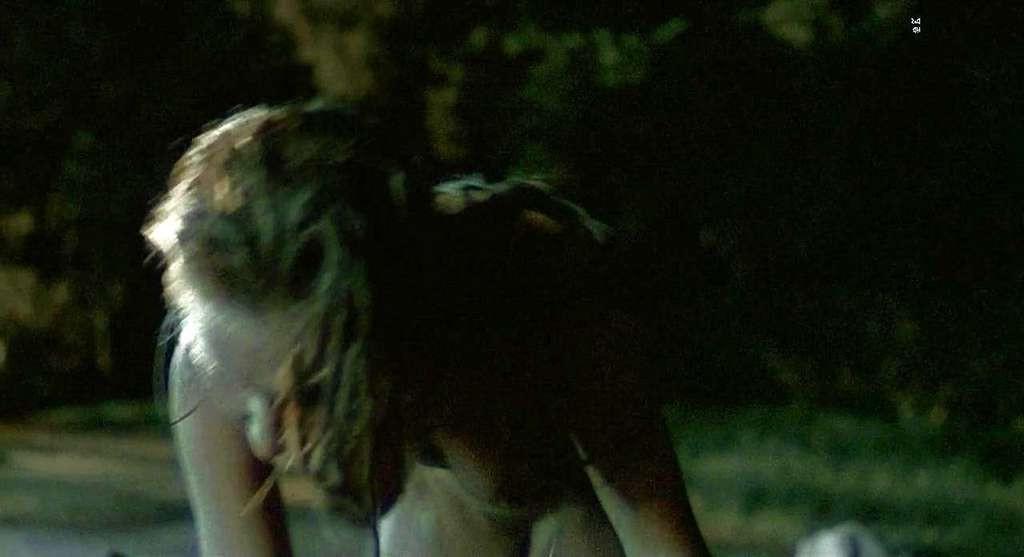 10P Ludivine Sagnier exposing her big boobs and hairy pussy in nude movie scene