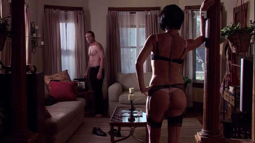 10P Caprice Benedetti exposing her nice big boobs and pussy in nude movie scene