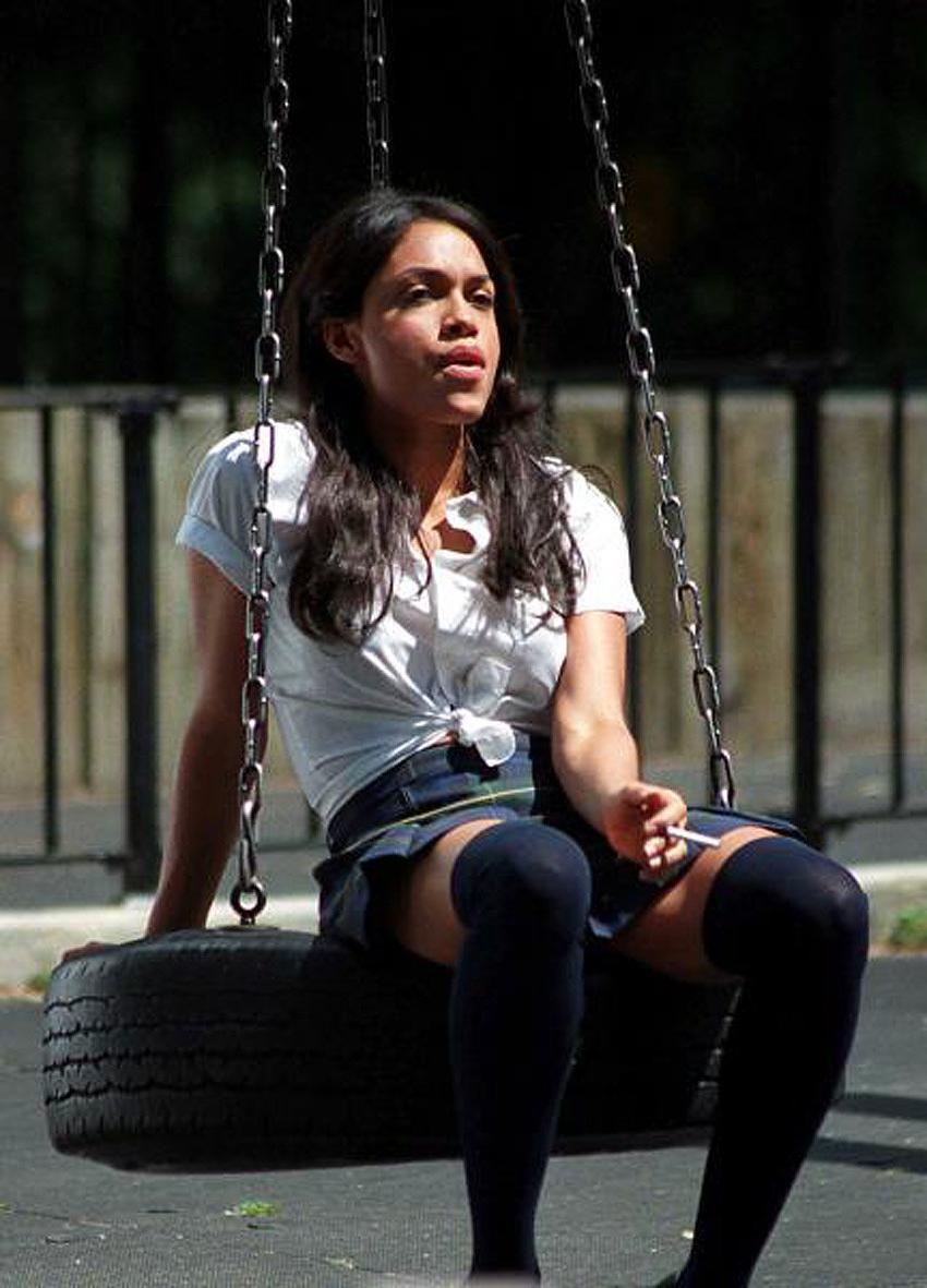 15P Rosario Dawson stunning big nude boobs on film