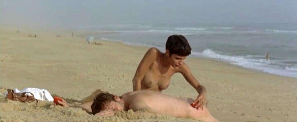 10P Omahyra Mota showing her nice big tits in nude movie scene
