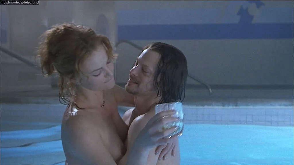10P Charlize Theron exposing her nice boobs and spread legs wide in movie