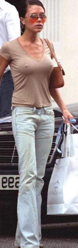 15P Victoria Beckham hard nipples and nude topless