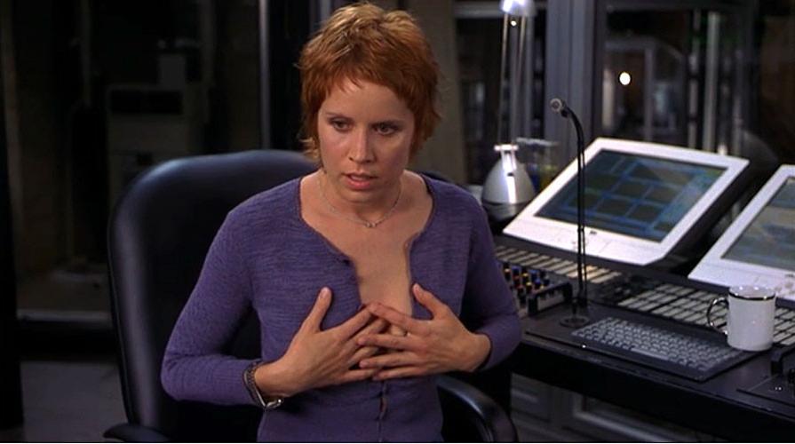 16P Kim Dickens showing her nice big tits in nude movie scenes caps
